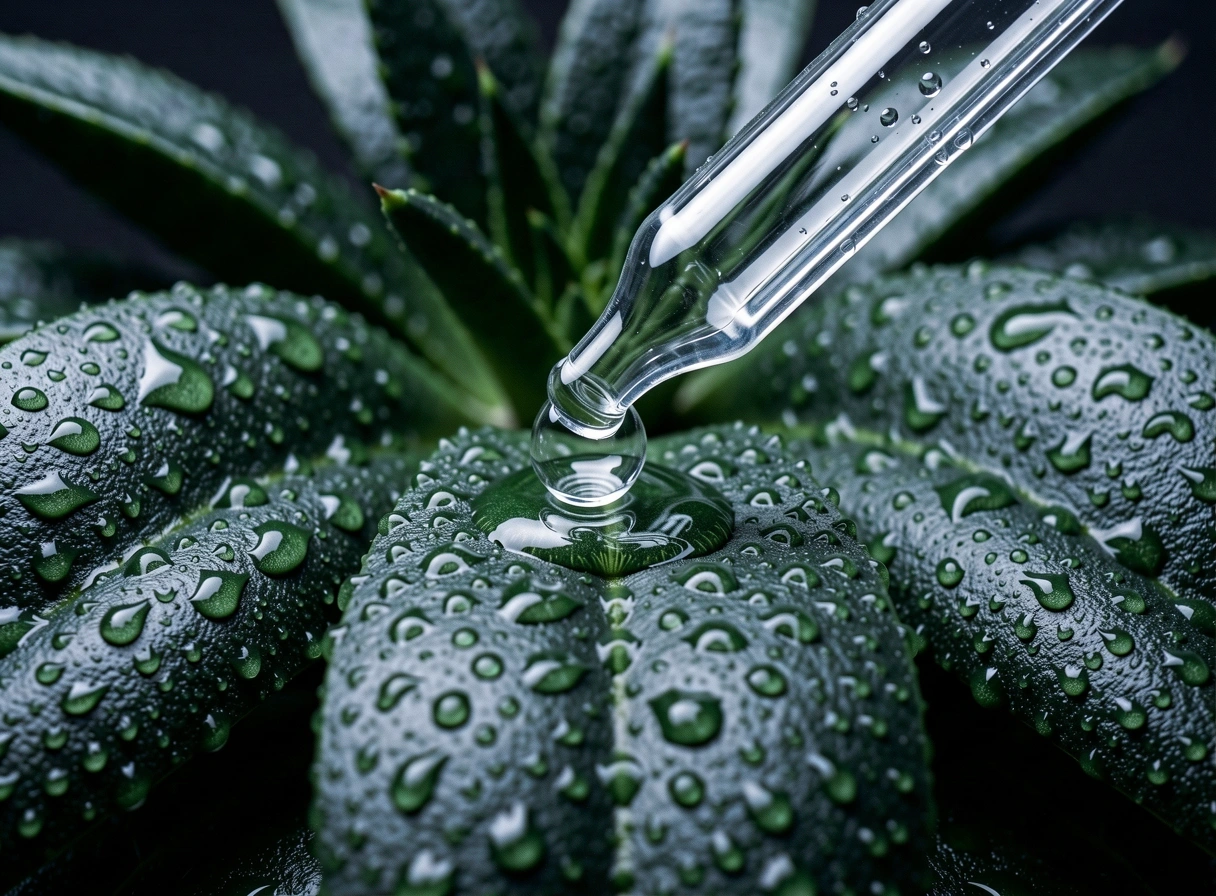 Macro view of botanical cellular texture